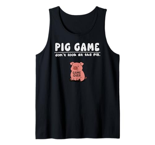 Lustiges Schwein-Spiel Don't Look Game Over für Jungen Mädchen Kinder Tank Top von PigAxis1