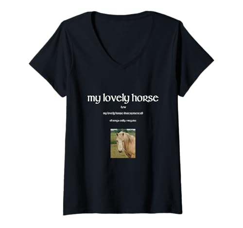 Damen Father Ted Promo 1996 My Lovely Horse Song Europe Irland T-Shirt mit V-Ausschnitt Damen Father Ted Promo 1996 My Lovely Horse Song Europe Irland T-Shirt mit V-Ausschnitt von Pigeon Street Tees