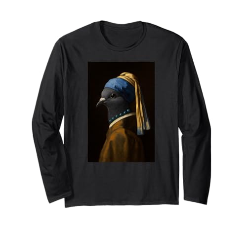 Taubenmalerei Mädchen Perlenohrkunst Jungen Mädchen Kinder Langarmshirt Taubenmalerei Mädchen Perlenohrkunst Jungen Mädchen Kinder Langarmshirt von PigeonAxis1