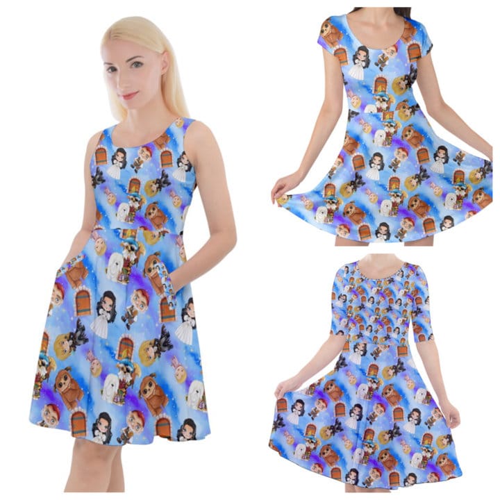 Labyrinth Cute Print Skater Kleid - Größen S- 3xl Plus Größe von PigeonoverlordStore
