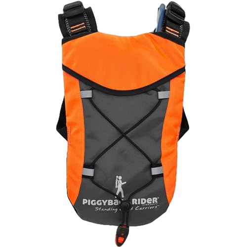 Piggyback Rider Trinkrucksack für Kinder, Orange – Kindersicherheitsgeschirr & Kleinkind-Rucksack in 1 – Zubehör für SCOUT stehende Kindertrage – passend für 1 Liter Trinkblase für Veranstaltungen von Piggyback Rider