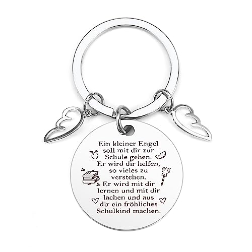Schutzengel Schlüsselanhänger Einschulung Geschenk Geburtstagsgeschenk für Frauen Engeleinschulung Mädchen Schulanfang Junge Schutzengel Schlüsselanhänger Einschulung Geschenk Geburtstagsgeschenk für Frauen Engeleinschulung Mädchen Schulanfang Junge von Piglagogo