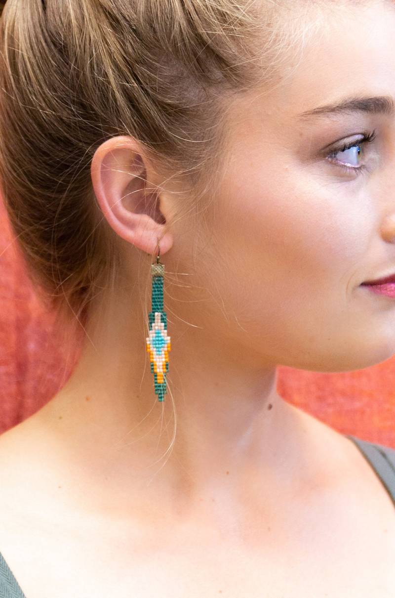 Sedona/Loom Perlen Ohrringe Smaragd Und Teal Schmuckdesign Sedona/Loom Perlen Ohrringe Smaragd Und Teal Schmuckdesign von PigmentProject