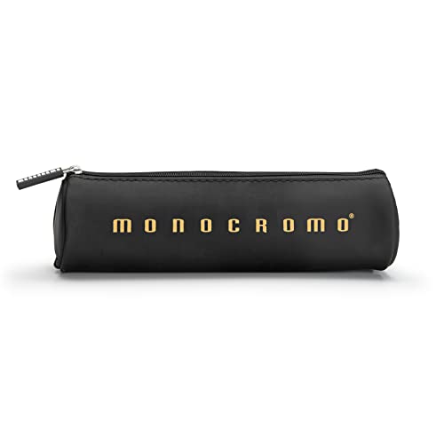 Pigna, Tombolino MONOCROMO Black Schachtel, zylindrische Form, 20x6x6 cm, Schwarz mit orangem Logo, einzeln verpackt von Pigna