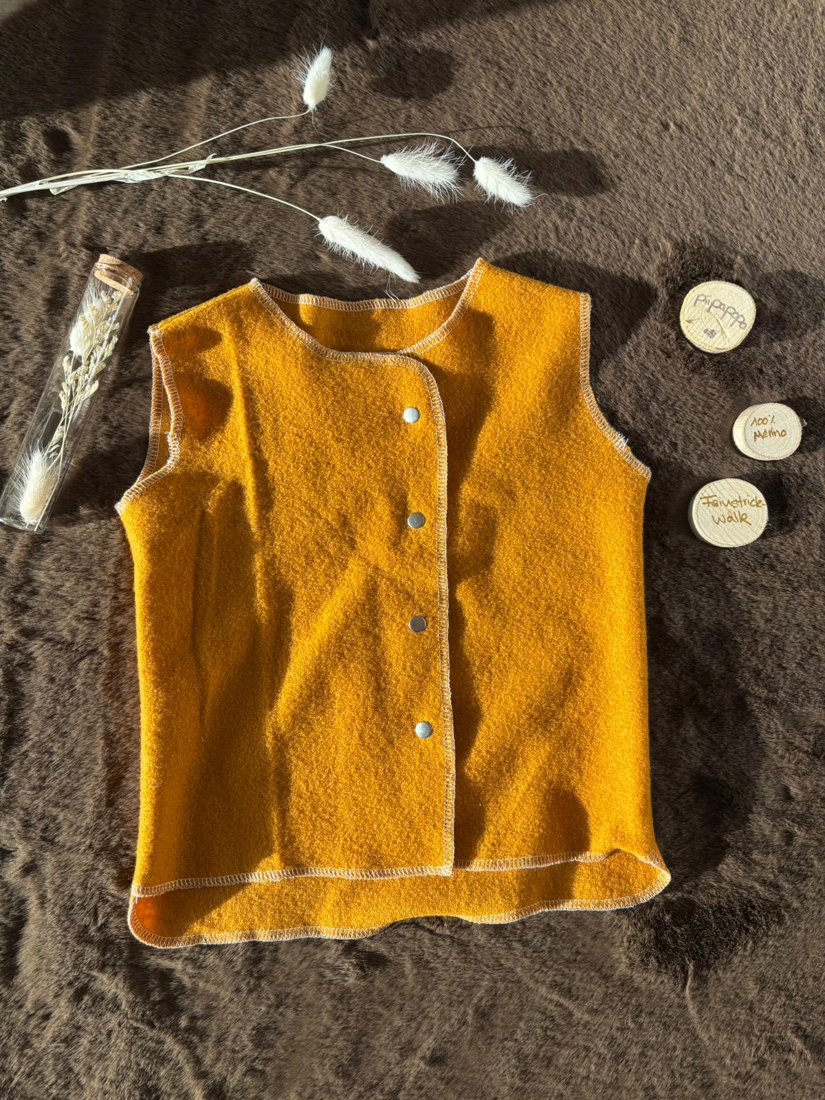 Baby & Kinder Knopf-Weste Aus Bio Merino Feinstrick | Größe 50-110 Warme Wollweste, Herbst Winter Weste, Weich Und Bequem von PiiPaPopo