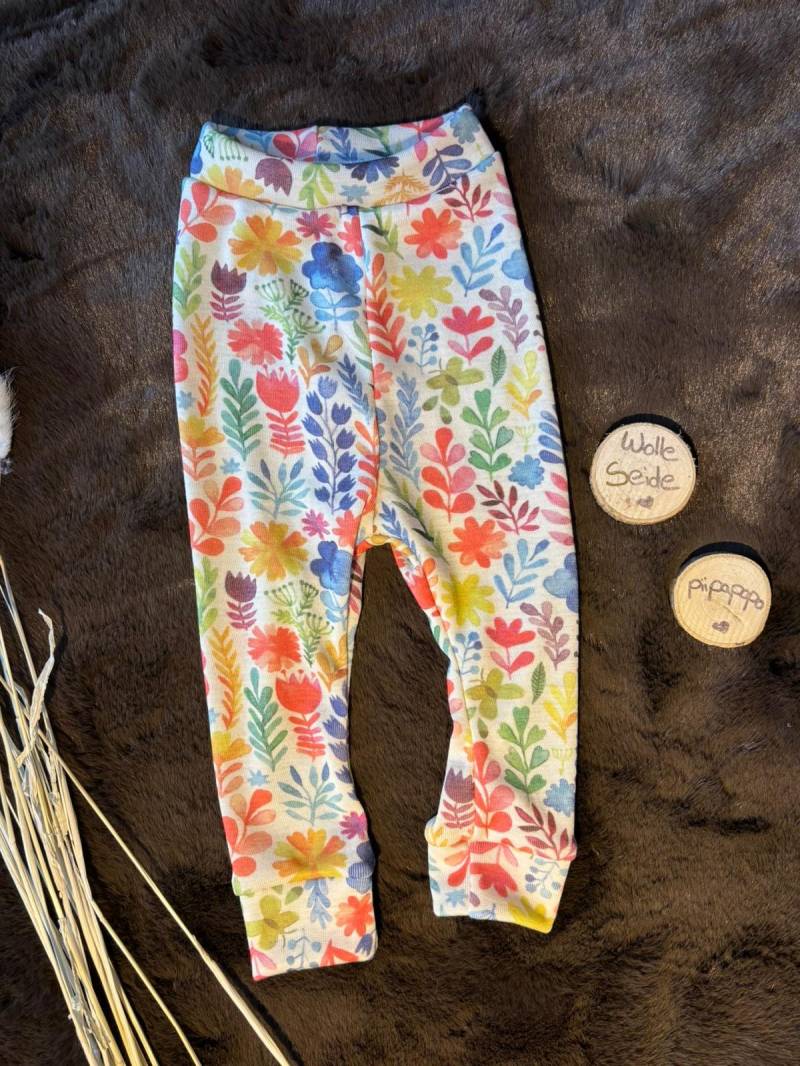 Leggings Baby & Kinder Aus Bio Wolle-Seide | Größe 50-110 Weiche Woll-Leggings, Stoffwindel Geeignet, Atmungsaktiv Und Nachhaltig von PiiPaPopo