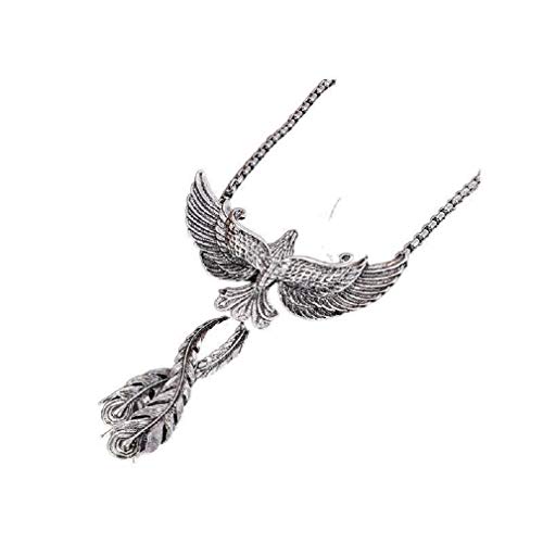 Phoenix Anhänger Halskette für Männer, Vintage Vogel Halskette mit 27,6 "Kette, Phoenix Totem Amulett Halskette, Hip Hop Halskette, Punk Rock Tier Phoenix Schmuck Geschenk für Männer Jungen von PikaLF