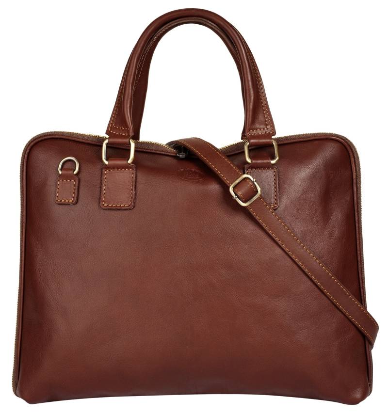 Piké Aktentasche echt Leder, Made in Italy von Piké