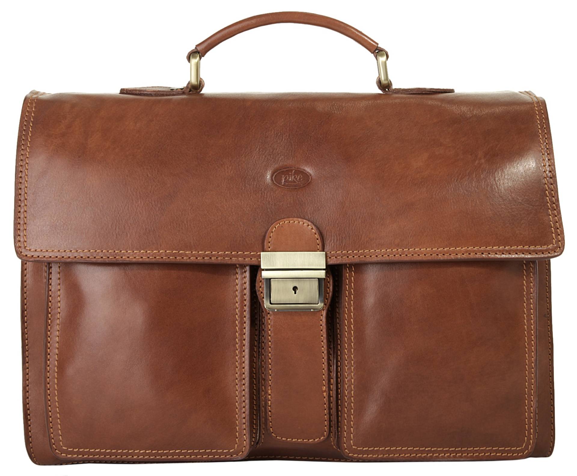 Piké Aktentasche echt Leder, Made in Italy von Piké