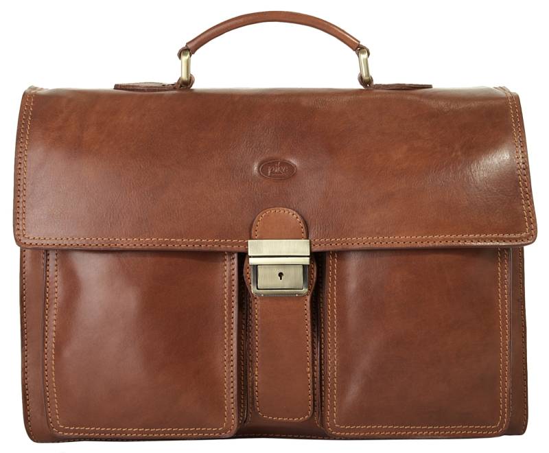 Piké Aktentasche echt Leder, Made in Italy von Piké
