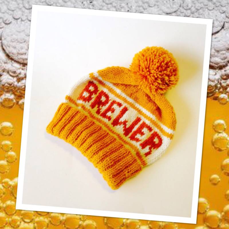 Handgestrickte Brauer Pom Mütze Craft Bier Liebhaber Geschenk von Pikeys