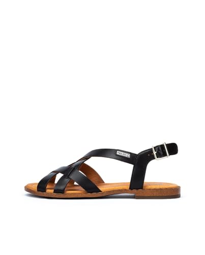 Pikolinos Damen Riemchensandalen Algar Wox Sandale Glattleder Fußbett Bequem Freizeit uni sandale damen leder von Pikolinos