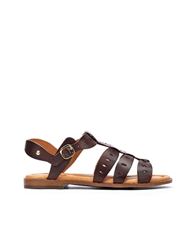 Pikolinos Flache Sandalen in Leder ALGAR für Frauen Farbe Marrón von Pikolinos