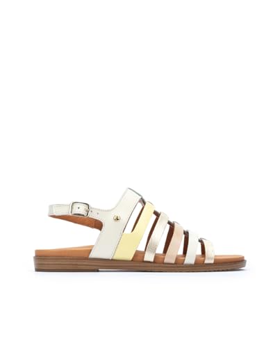 Pikolinos Flache Sandalen in Leder Formentera für Frauen Farbe Blanco von Pikolinos