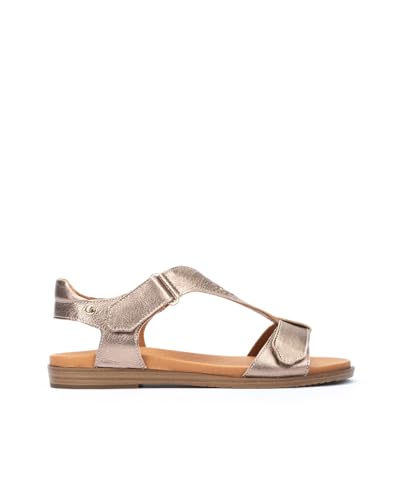 Pikolinos Flache Sandalen in Leder Formentera für Frauen Farbe Plateado von Pikolinos
