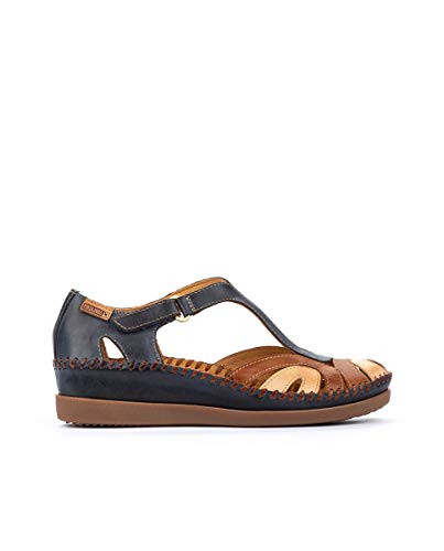 Pikolinos Halboffene Schuhe in Leder CADAQUES für Frauen Farbe Ocean von Pikolinos