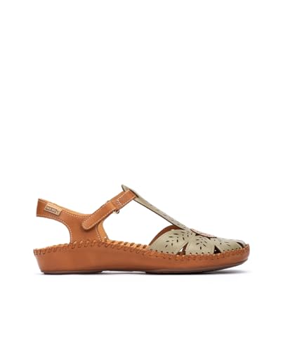 Pikolinos Halboffene Schuhe in Leder P. Vallarta für Frauen Farbe SAGE von Pikolinos