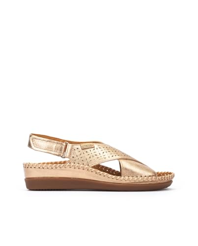 Pikolinos Keilsandalen in Leder CADAQUES für Frauen Farbe Champagne von Pikolinos