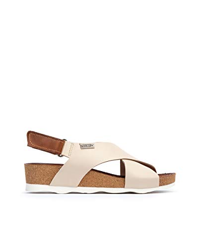 Pikolinos Keilsandalen in Leder Mahon für Frauen Farbe MARFIL von Pikolinos