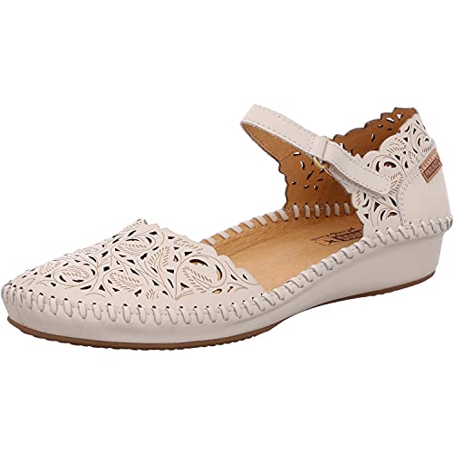 Pikolinos Halboffene Schuhe in Leder P. Vallarta für Frauen Farbe Blanco von Pikolinos
