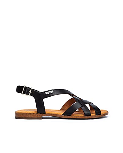 Pikolinos Flache Sandalen in Leder ALGAR für Frauen Farbe Black von Pikolinos