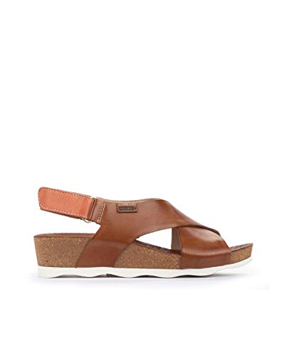 Pikolinos Keilsandalen in Leder Mahon für Frauen Farbe Brandy von Pikolinos