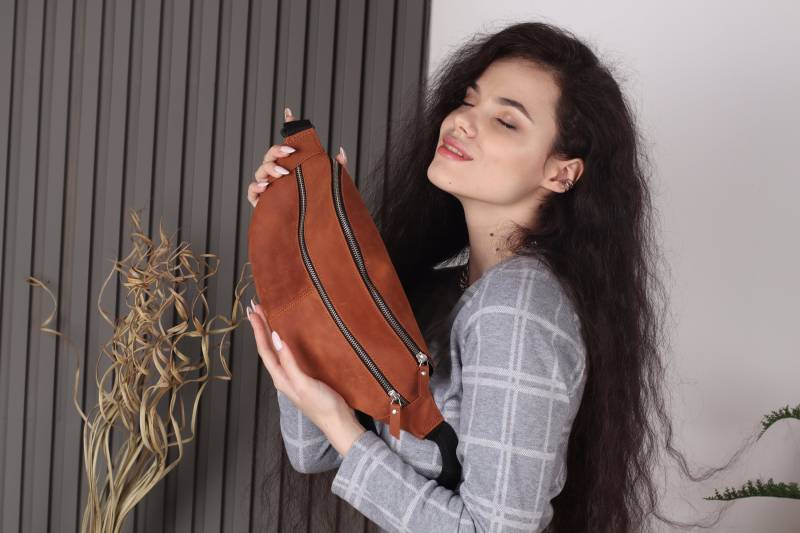 Gürteltasche Frauen, Ledergürteltasche Crossbody, Hüftgürteltasche, Ledergürteltasche Reißverschluss, Bauchtasche Für Frauen, Bauchtasche Frauen von Pikore