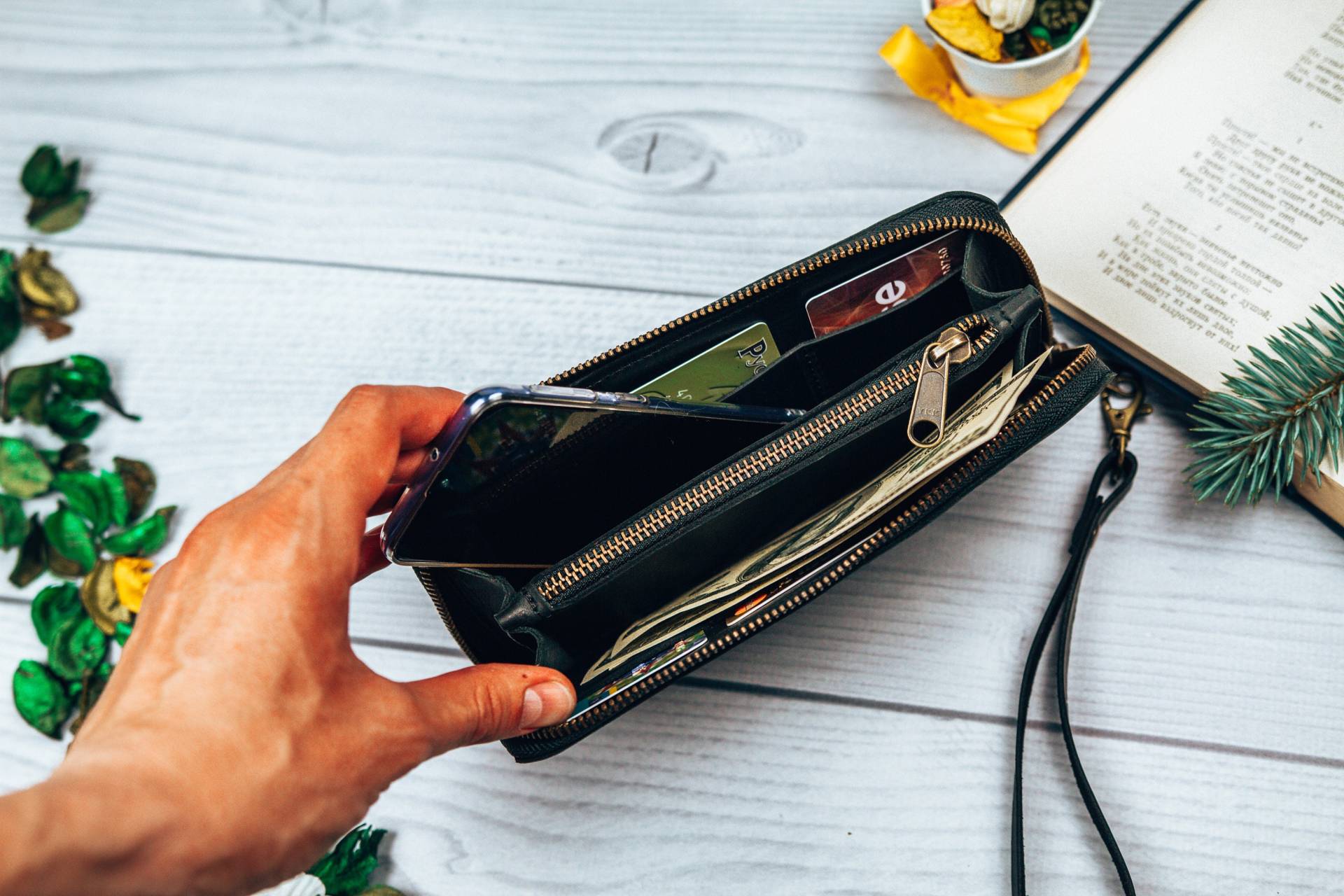 Herren Geldbörse Leder, Reißverschluss Brieftasche, Herren Mit Reißverschluss, Leder Brieftasche Reißverschluss, Gravierte Brieftasche von Pikore