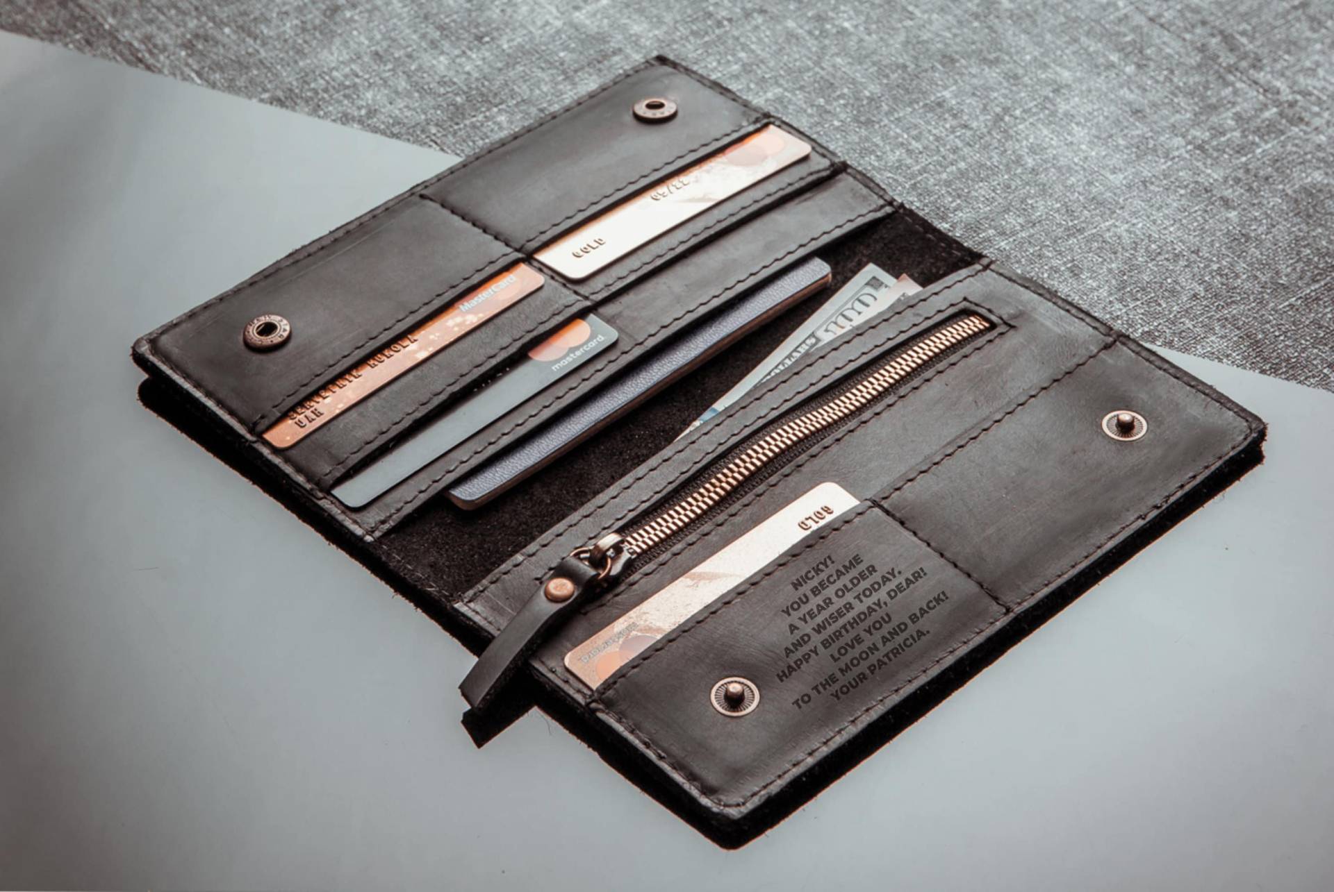 Leder Brieftasche Herren Handgefertigt, Lange Benutzerdefinierte, Gravierte Männer, Personalisiert, Männer Kartenhalter von Pikore