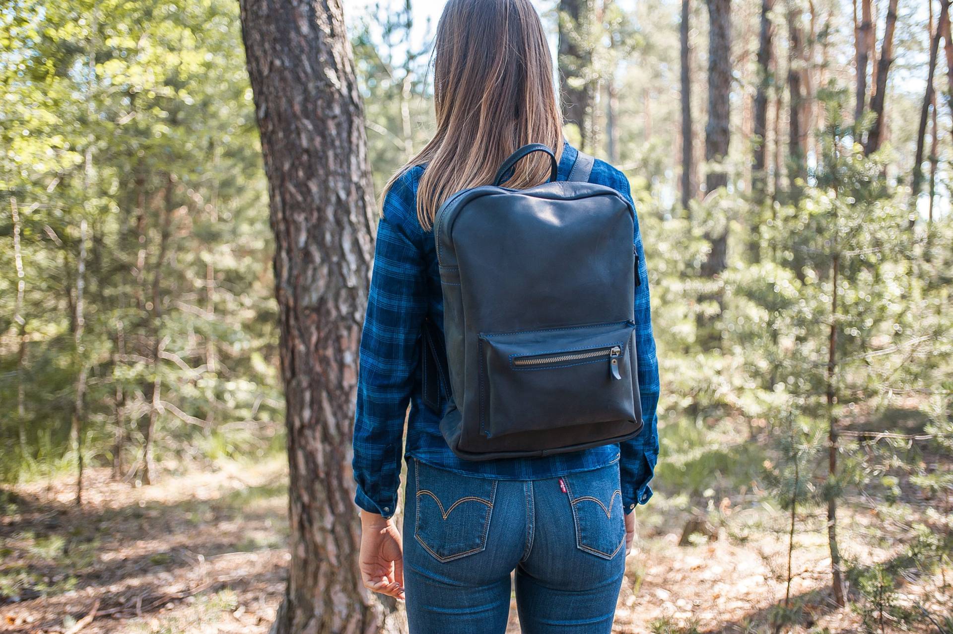 Leder Rucksack Frauen Laptop, Rucksäcke Für Frauen, Rucksack Frauen, Leder Frauen, Laptop Rucksack, Leder Laptop von Pikore