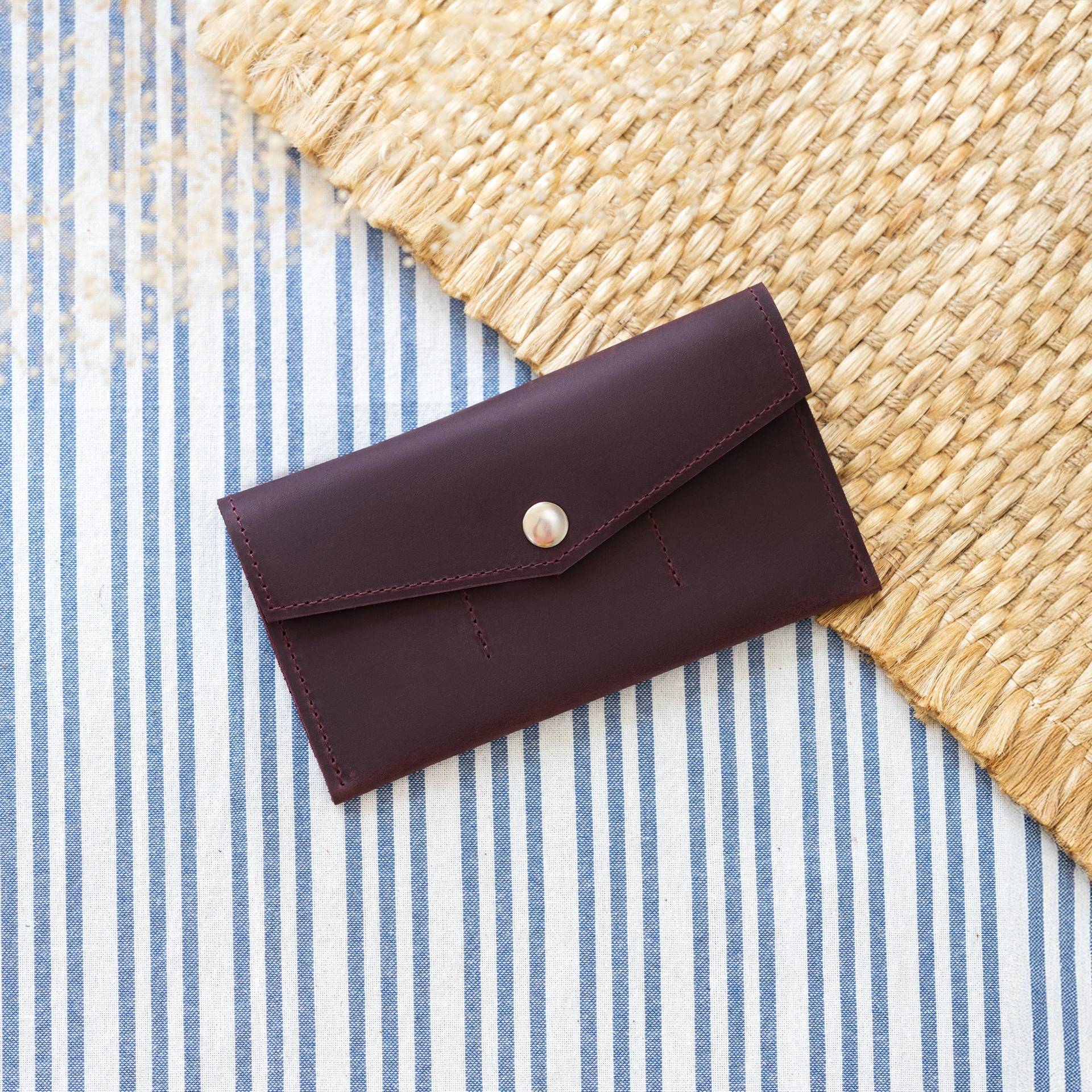 Leder Umschlag Geldbörse, Geldbörse Mit Münzfach, Kupplung Für Frauen, Lange Damen Benutzerdefinierte von Pikore