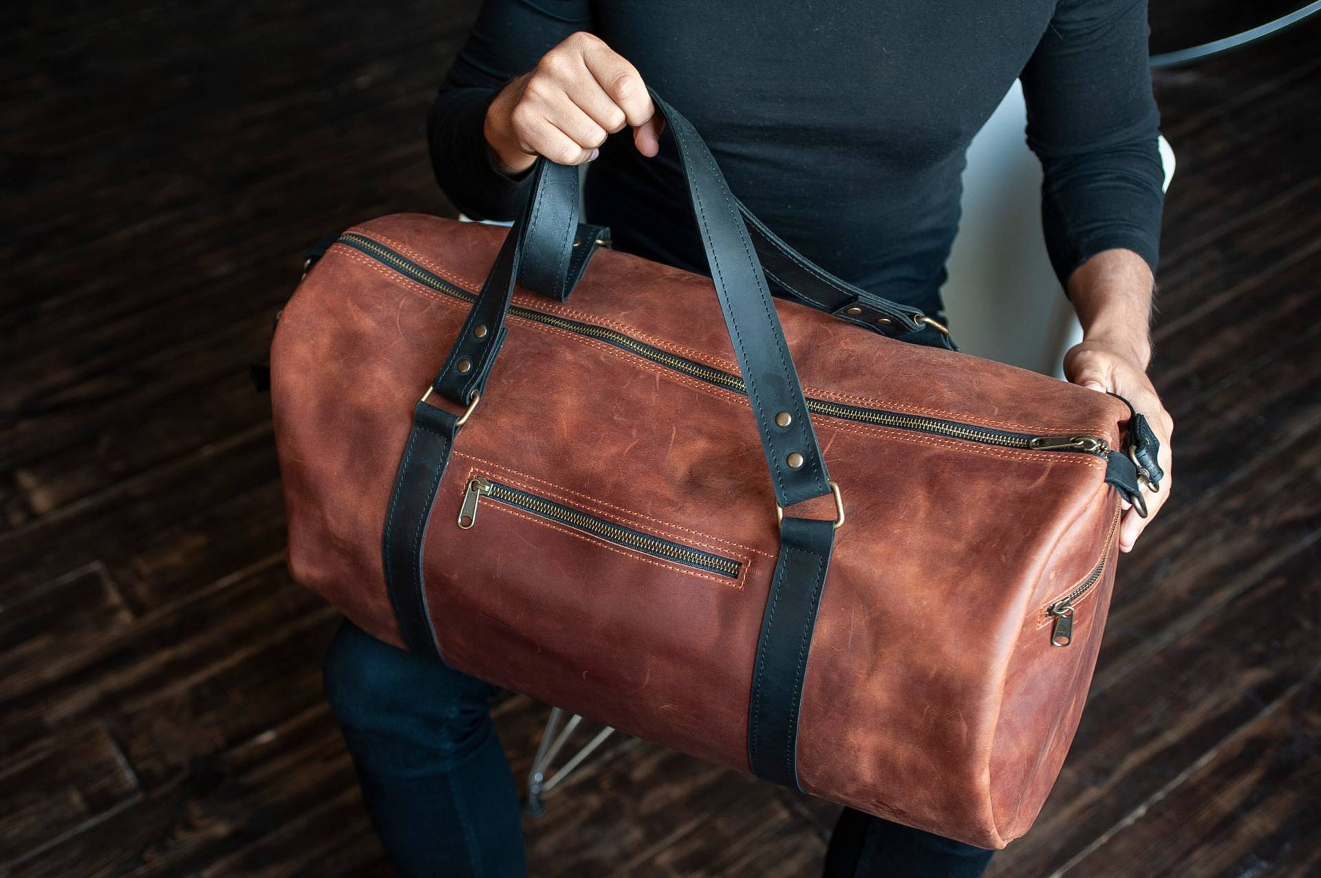 Seesack Frauen, Personalisierte Seesack, Leder Reisetasche Männer, Übernachttasche Für Weekender Tasche Männer von Pikore