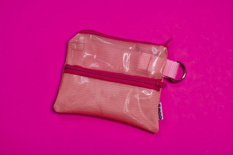Midi Jay - Abricot & Framboise Mesh Purse With Two Zipppers von Pikto3000