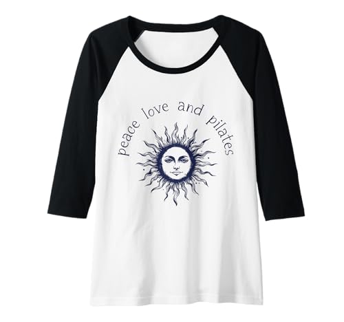 Damen Peace Love Pilates Lustig Yoga Pilates Lehrer Sport Raglan Damen Peace Love Pilates Lustig Yoga Pilates Lehrer Sport Raglan von Pilates Apparel & Gifts