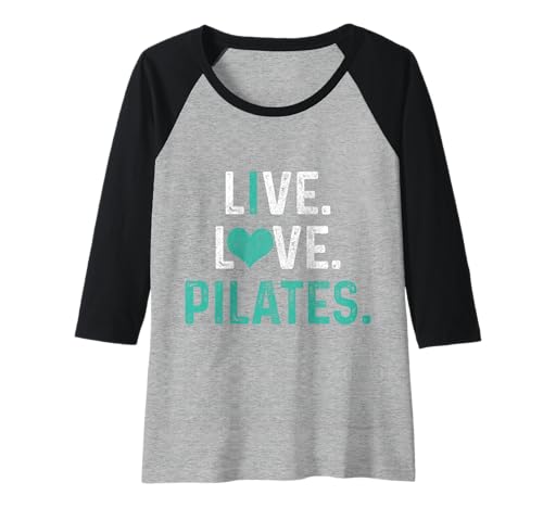 Damen Pilates Live Love Lustig Yoga Pilates Lehrer Sport Raglan Damen Pilates Live Love Lustig Yoga Pilates Lehrer Sport Raglan von Pilates Apparel & Gifts