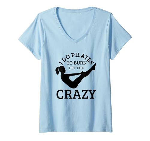 Damen Pilates Lustig Yoga Pilates Lehrer Sport T-Shirt mit V-Ausschnitt Damen Pilates Lustig Yoga Pilates Lehrer Sport T-Shirt mit V-Ausschnitt von Pilates Apparel & Gifts