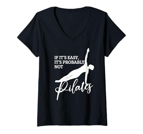 Damen Pilates Lustig Yoga Pilates Lehrer Sport T-Shirt mit V-Ausschnitt Damen Pilates Lustig Yoga Pilates Lehrer Sport T-Shirt mit V-Ausschnitt von Pilates Apparel & Gifts
