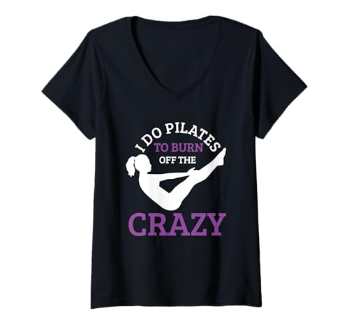 Damen Pilates Lustig Yoga Pilates Lehrer Sport T-Shirt mit V-Ausschnitt Damen Pilates Lustig Yoga Pilates Lehrer Sport T-Shirt mit V-Ausschnitt von Pilates Apparel & Gifts