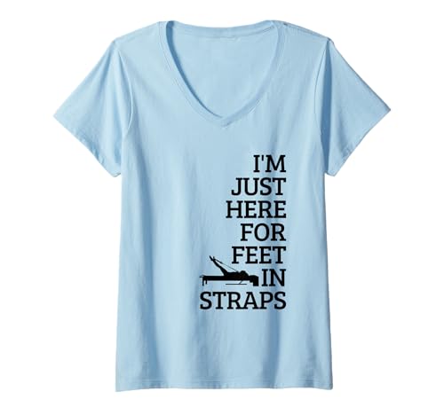 Damen Pilates Lustig Yoga Pilates Lehrer Sport T-Shirt mit V-Ausschnitt von Pilates Apparel & Gifts