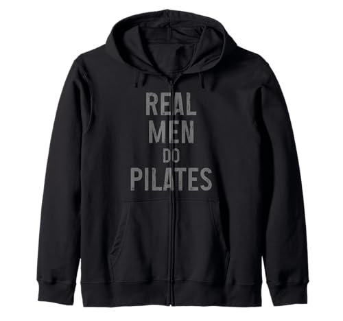 Echte Männer Machen Pilates Lustiger Pilates-Instruktor Kapuzenjacke von Pilates Apparel & Gifts