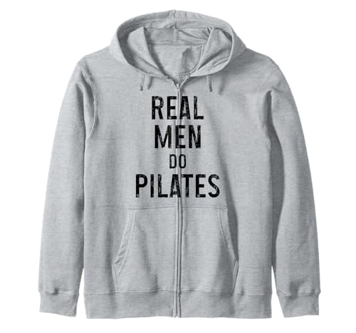 Echte Männer Machen Pilates Lustiger Pilates-Instruktor Kapuzenjacke von Pilates Apparel & Gifts