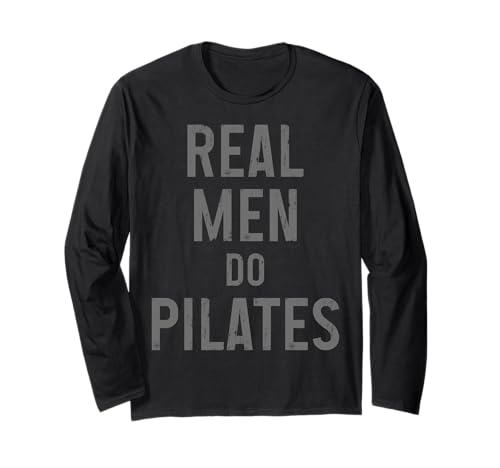 Echte Männer Machen Pilates Lustiger Pilates-Instruktor Langarmshirt von Pilates Apparel & Gifts