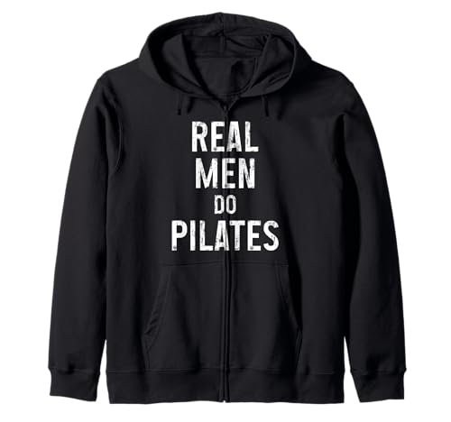 Echte Männer Machen Pilates Lustiger Yoga Pilates Instruktor Sport Kapuzenjacke von Pilates Apparel & Gifts