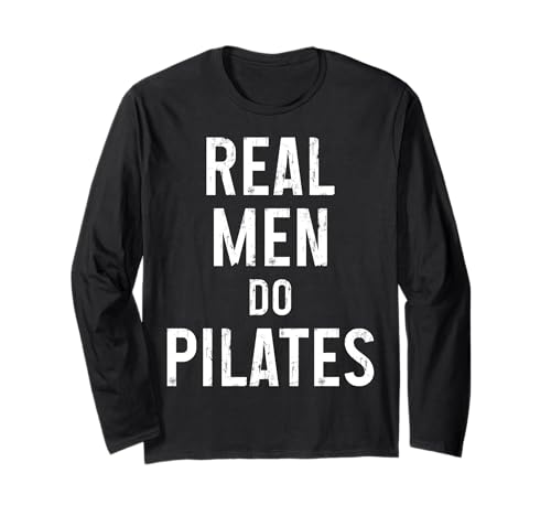 Echte Männer Machen Pilates Lustiger Yoga Pilates Instruktor Sport Langarmshirt von Pilates Apparel & Gifts