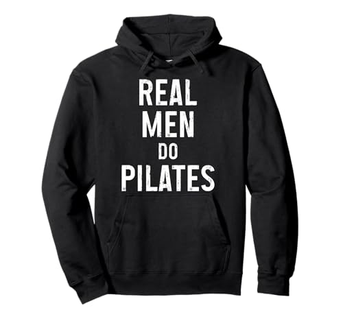 Echte Männer Machen Pilates Lustiger Yoga Pilates Instruktor Sport Pullover Hoodie von Pilates Apparel & Gifts