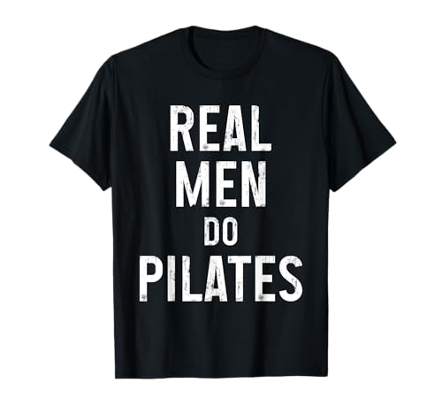 Echte Männer Machen Pilates Lustiger Yoga Pilates Instruktor Sport T-Shirt von Pilates Apparel & Gifts