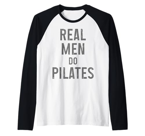 Herren Echte Männer Machen Pilates Lustiger Pilates-Instruktor Raglan von Pilates Apparel & Gifts