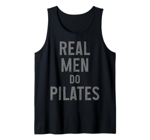 Herren Echte Männer Machen Pilates Lustiger Pilates-Instruktor Tank Top von Pilates Apparel & Gifts