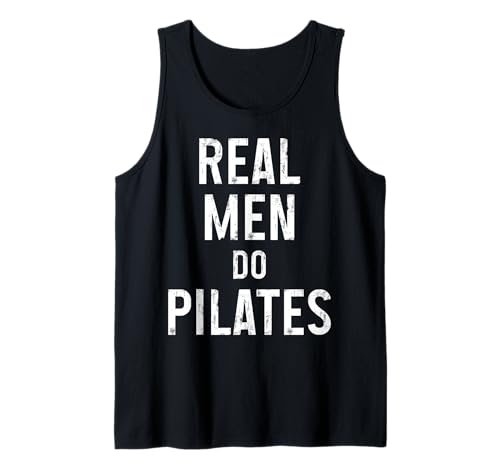 Herren Echte Männer Machen Pilates Lustiger Yoga Pilates Instruktor Sport Tank Top von Pilates Apparel & Gifts