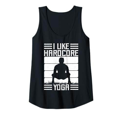 Damen Pilates Enthusiasten I Like Hardcore Yoga Pilates Tank Top von Pilates Sprüche Designs Für Frauen Männer